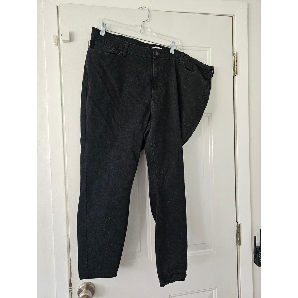 Levi Strauss Signature High-Rise Skinny Jeans Women 22W Black Good Stretch Denim